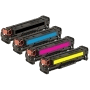 This combo pack contains 1 x Black, 1 x Cyan, 1 x Yellow, 1 x Magenta Compatible HP CF210X Toner cartridges